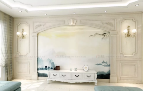 新中式石材背景墻設(shè)計2